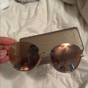 Bulgari Gold Aviator Sunglasses Sleek Design
